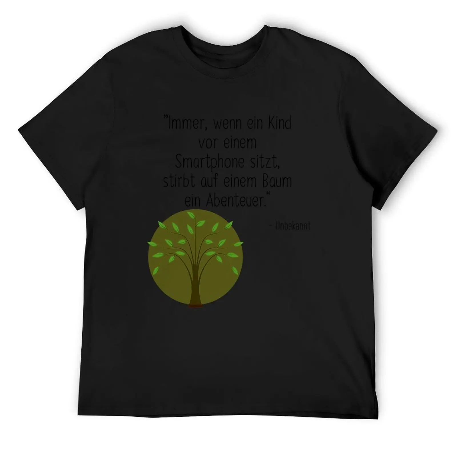 

Child in front of smartphone, adventure on tree dies T-Shirt anime tshirt for a boy Men's cotton t-shirt