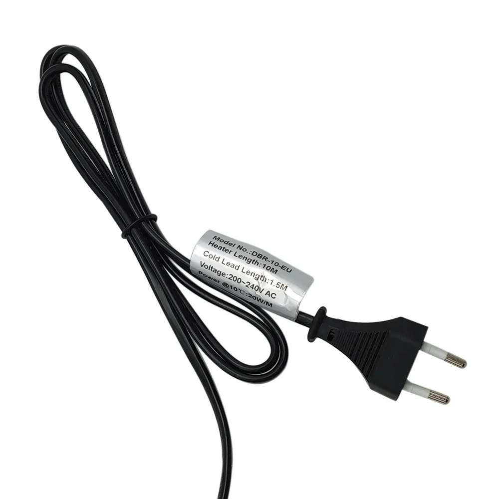 Heating Cable with EU Plug Power Cord Self Regulating Heating Cable for Water Pipe Freeze Protection Pets Heating Element