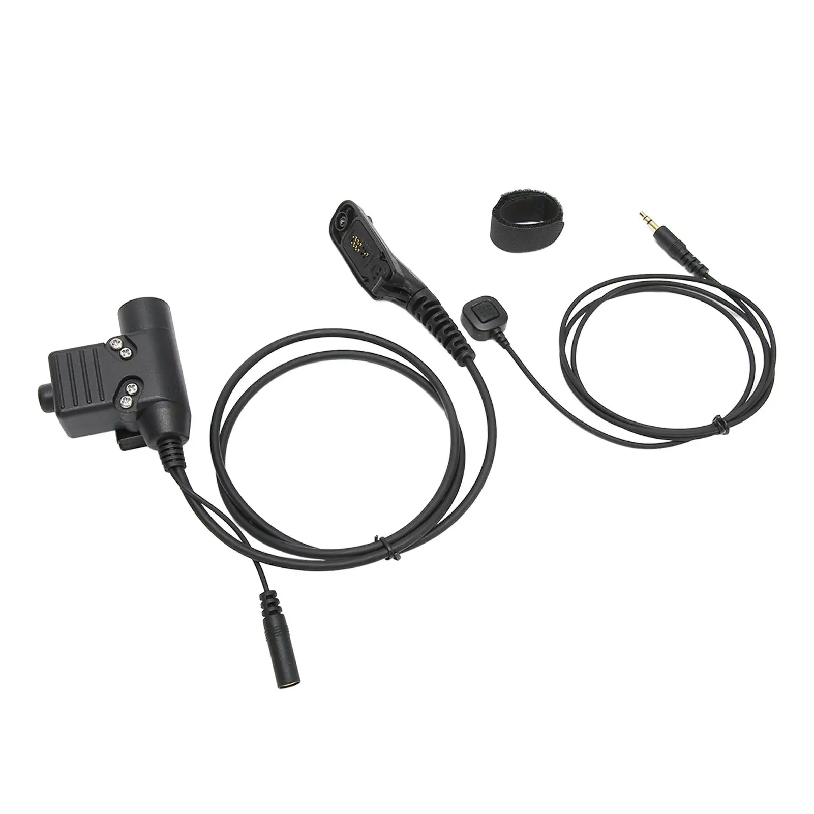 For xir P8268 P8668 DP4400 DP4800 Earpiece with Boom Mic PTT System Military Adapter