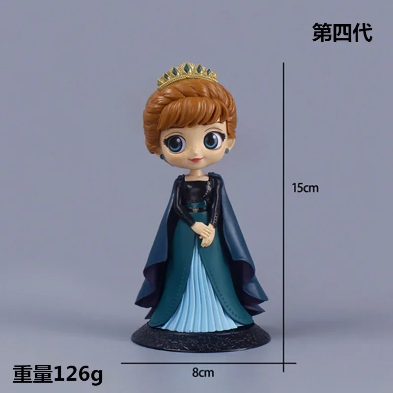 Figurine Disney la reine des neiges ElposketQ, 15cm, modèle mignon, ornement, princesse Elsa Anna, poupée Anime, jouet en vinyle, cadeau Surprise d'anniversaire pour filles