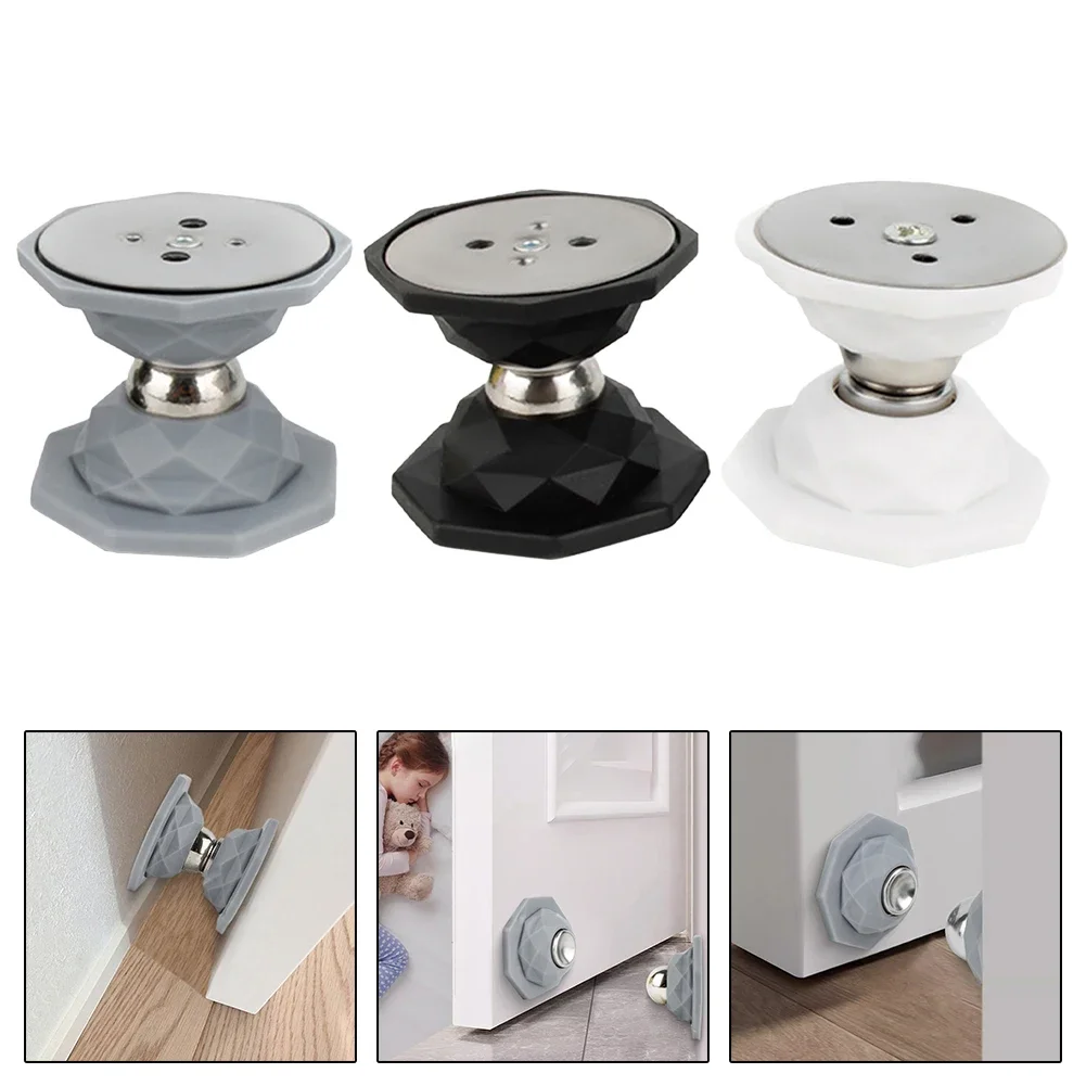 Door Stopper Anti Collision Doorstop For Office Stable Base Strong Magnetism Strong Suction Widened Fixed Base