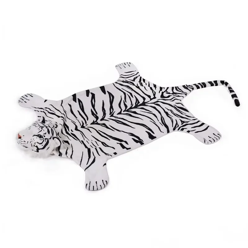 Super soft imitation plush plush carpet low white tiger plush carpet