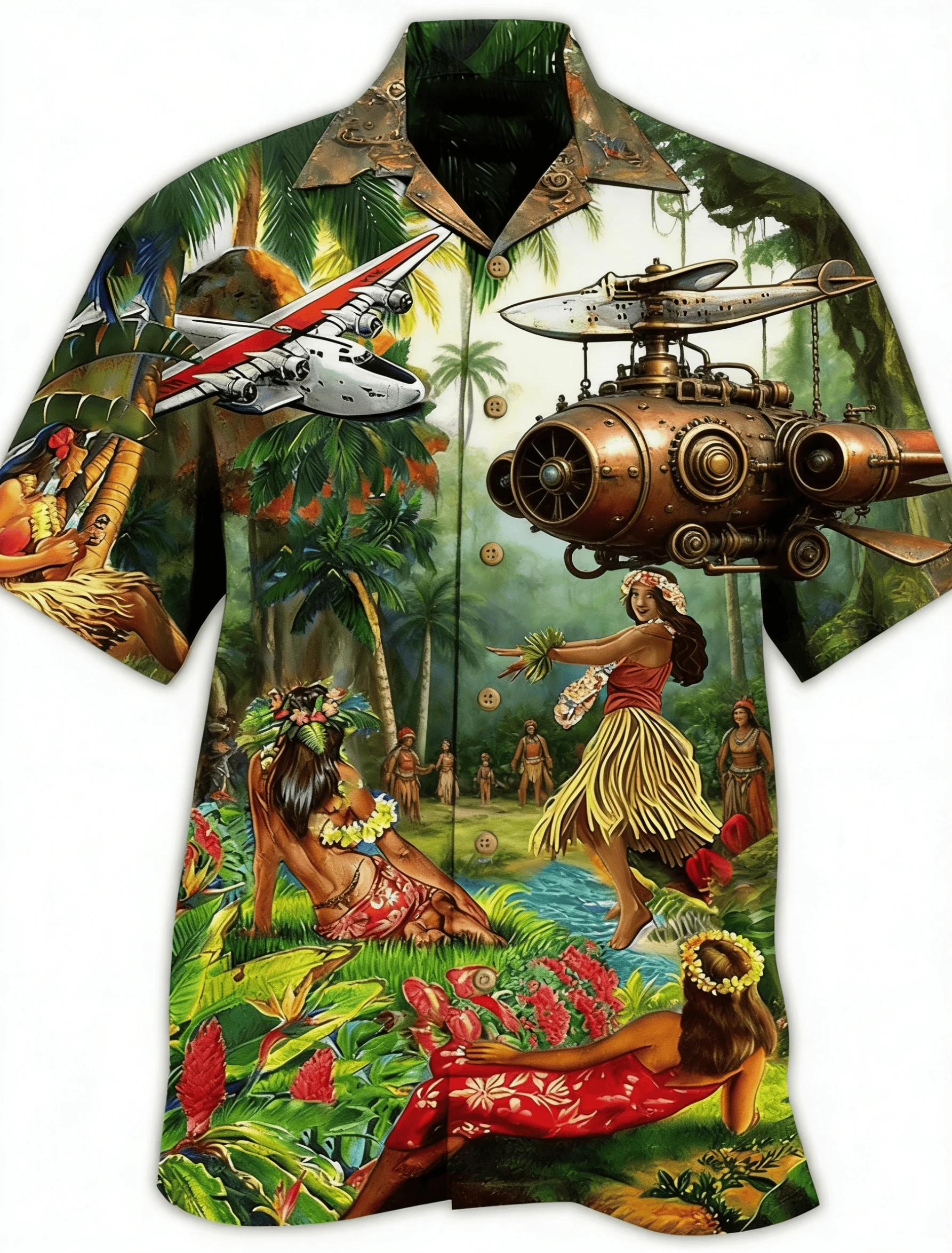 Summer Girl Off-road Vehicle Printed Thin Breathable Loose Outdoor Off-road Niche Personality Travel Versatile Casual Shirt