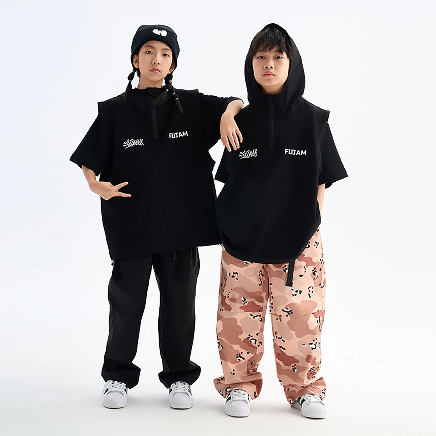 

New Boys Hip Hop Dance Costume Kids Cool Street Wear Jazz Dance Outfits Girls Ballroom Dance Clothes Stage Rave Wear DQS19962