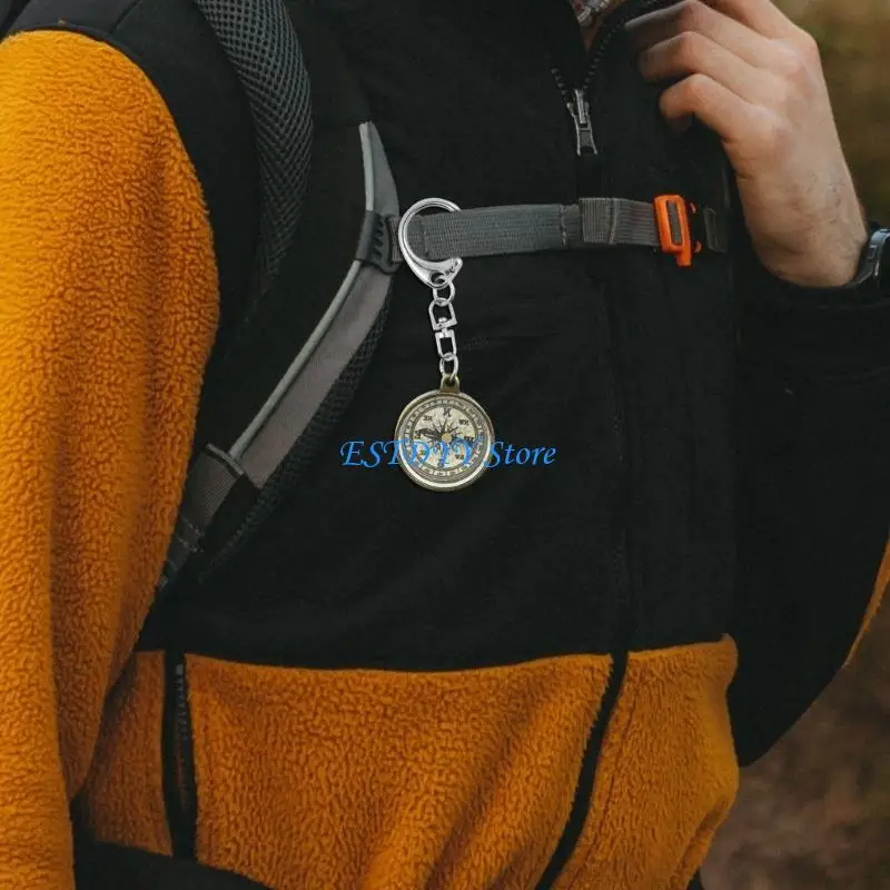 

G6DE Zinc Alloy Pocket Compasses With Keyring Climbing Equipment Pocket Compasses