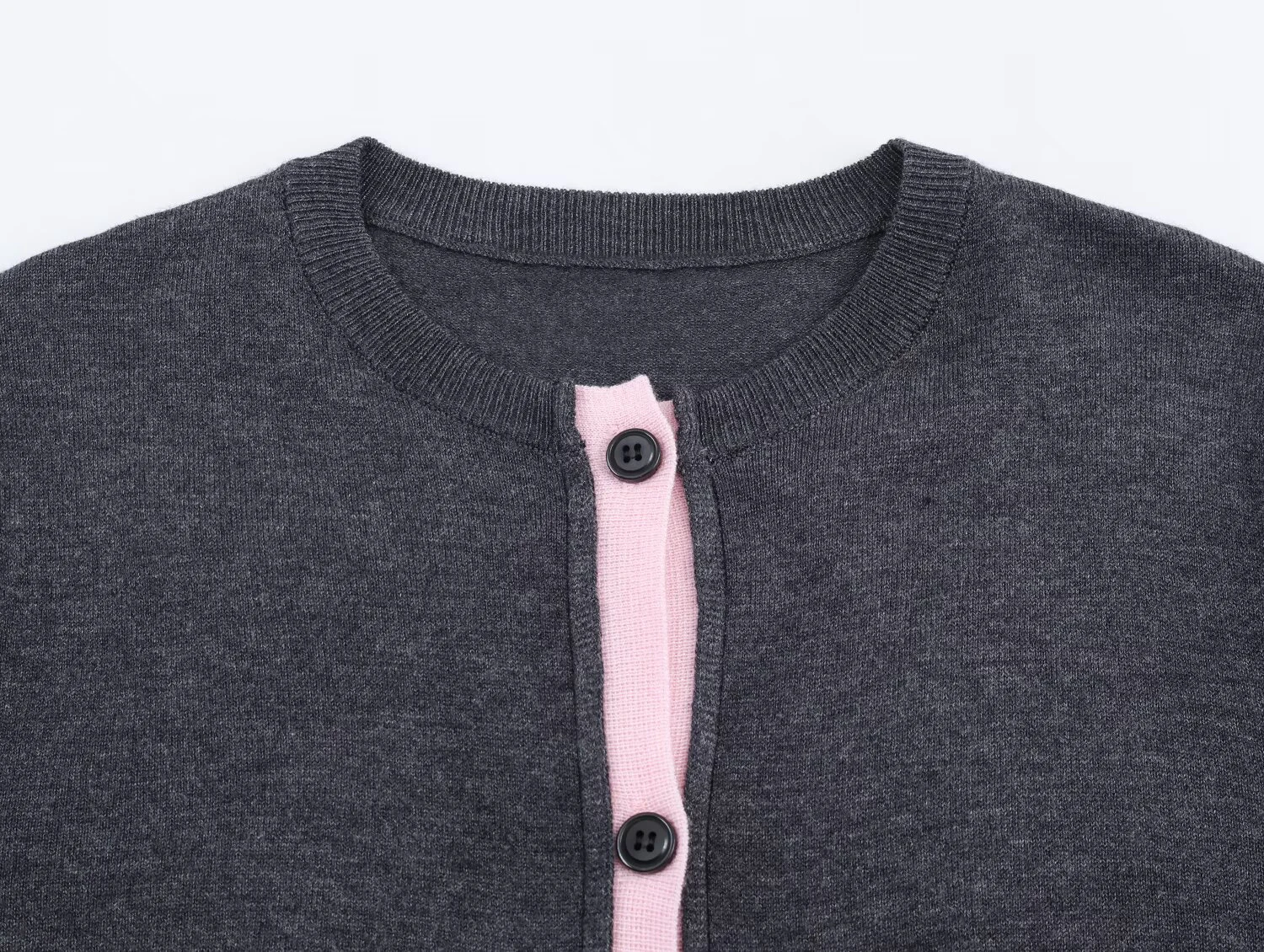 DEEABAE 2025 herfst nieuwe dames luie casual knop splitsen ronde hals lange mouw gebreide jas