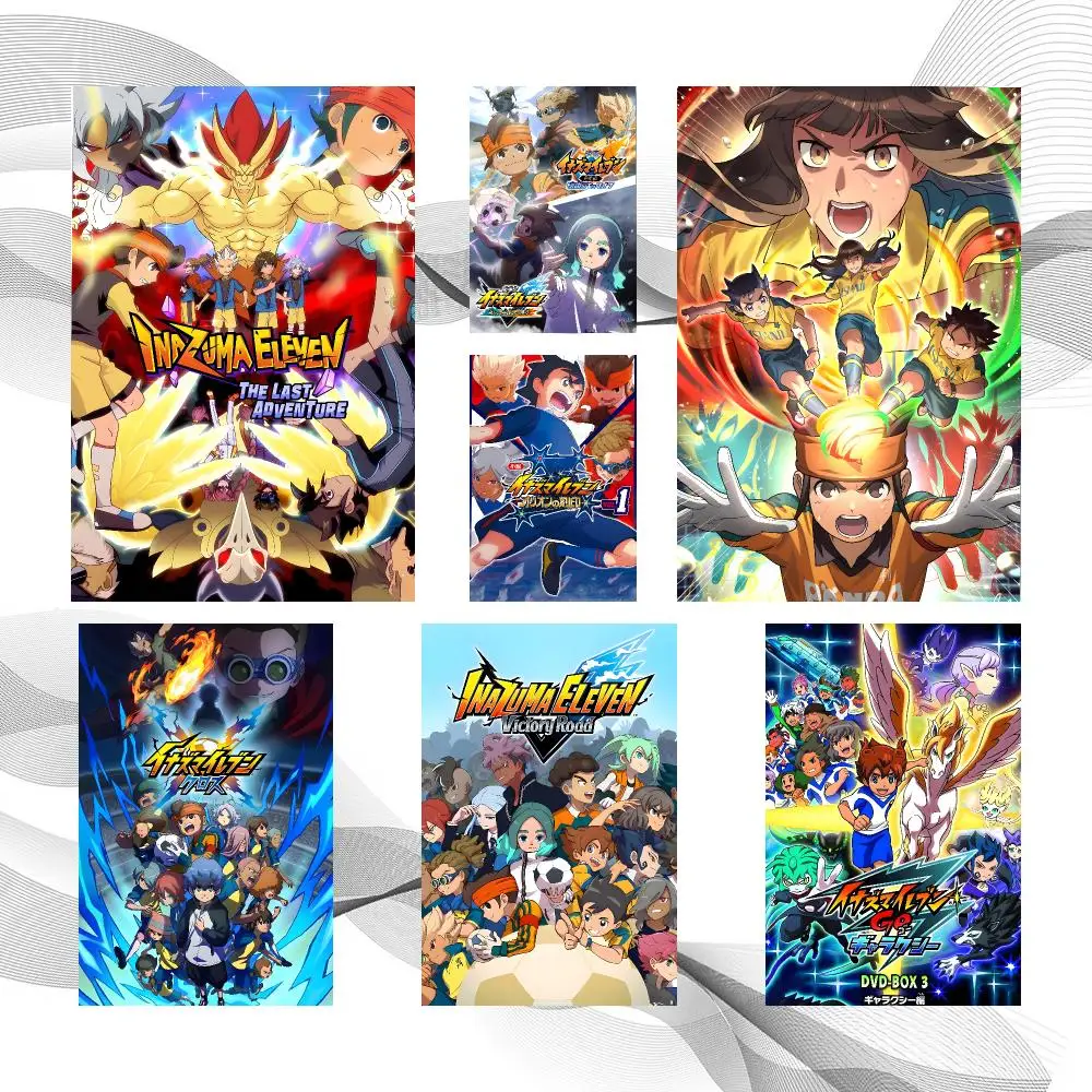 Anime Popular I-Inazuma Eleven Poster Peel And Stick Wall Art Self Adhesive PP Waterproof Wall Decor Living Room Bedroom Gift