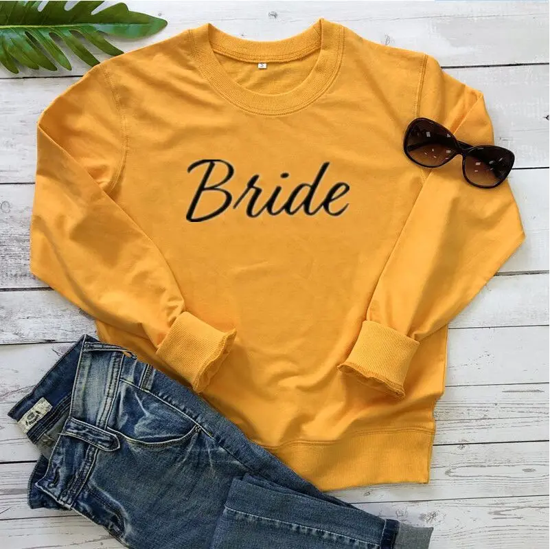 Bride Bridesmaid Maid of Honor Squad Sweatshirts, Bridal Wedding Matching Sweaters, Bachelorette, Wedding Gift 100% cotton top