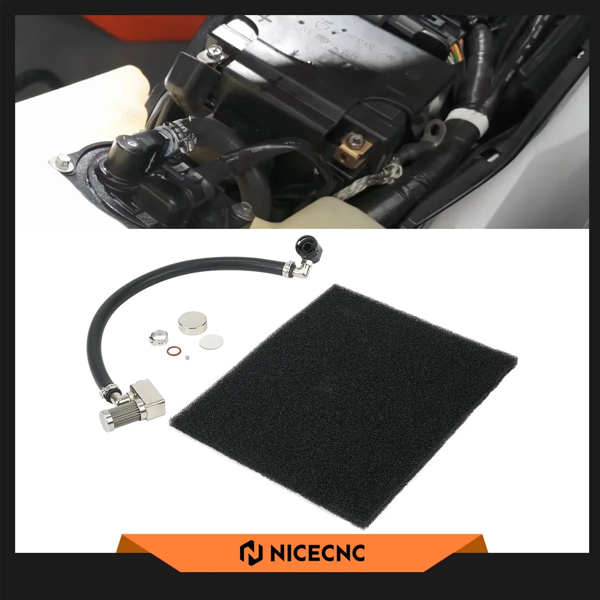 

For KTM EXC 300 Fuel Tank Extension Tube Kit XC-W 500 XCF-W EXC-F 450 SX-F 350 XC-F 250 XC 200 150 SX 125 2026 2025 2024 2023