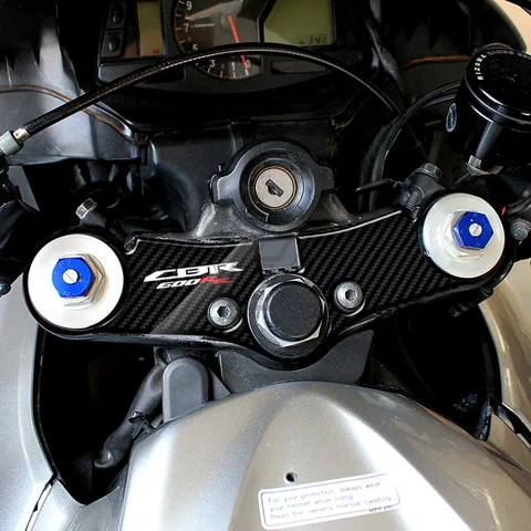 Трехмерный карбоновый ВЕРХНИЙ держатель с тройной кокеткой для Honda CBR600RR 2007-2016
