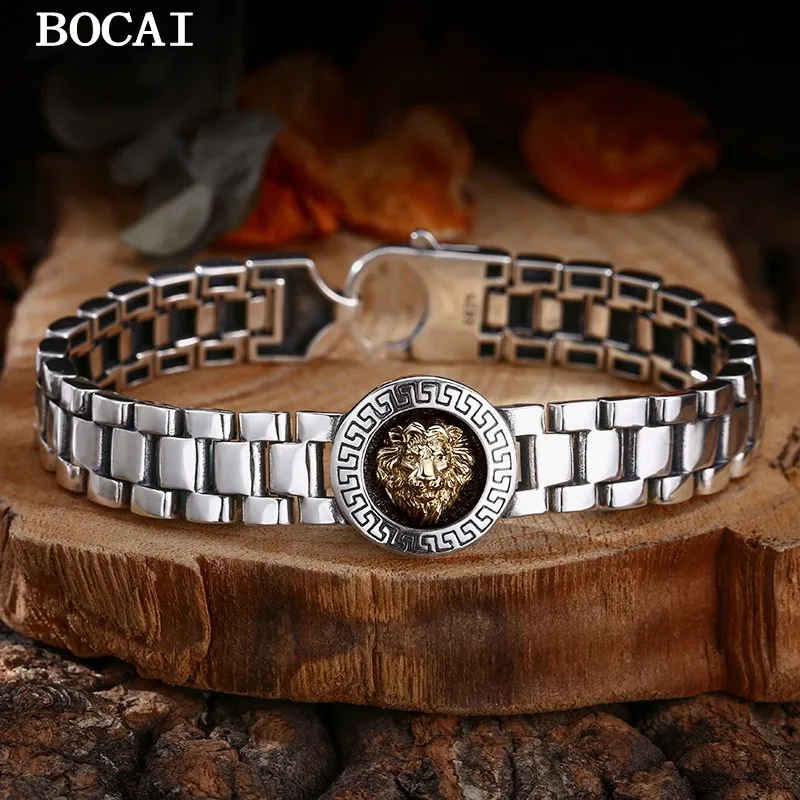 S925 Sterling Silver Bracelet With Retro Style And Domineering Personality Iion Bracelet