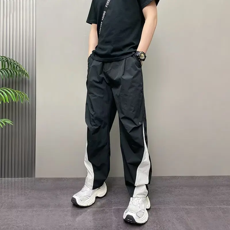 

Осень 2022, модные мужские корейские брюки Pi Shuai, прямые брюки контрастного цвета, повседневные спортивные элитные интернет-знаменитости