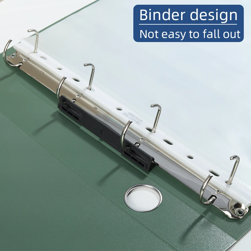 Picture 4: Clear PP A4 File Folder 4-Hole D-Ring Punch Binder Quick-Lock Lever Arch File - Hanging File Folders for Organizing