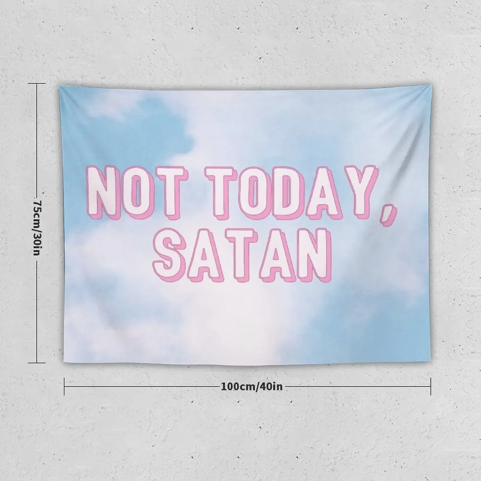 not today satan Tapestry Kawaii Room Decor Korean Room Decor Aesthetic Room Decoration Tapestry