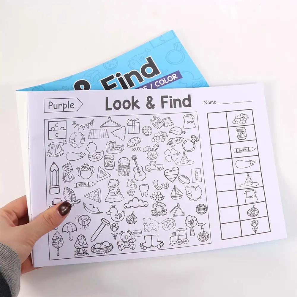 Enhance Visual Perception Fun Coloring Book Focus and Attention Handwriting Exercise Kid's Search Items Book 32 Pages