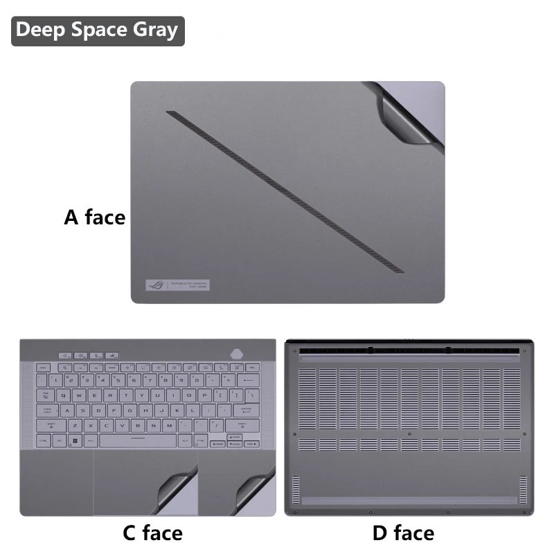 For ASUS ROG Zephyrus G14/G16 2025/2024 Notebook skin sticker GA403W/GA605C GA402 Top cover+palm rest+bottom protective film