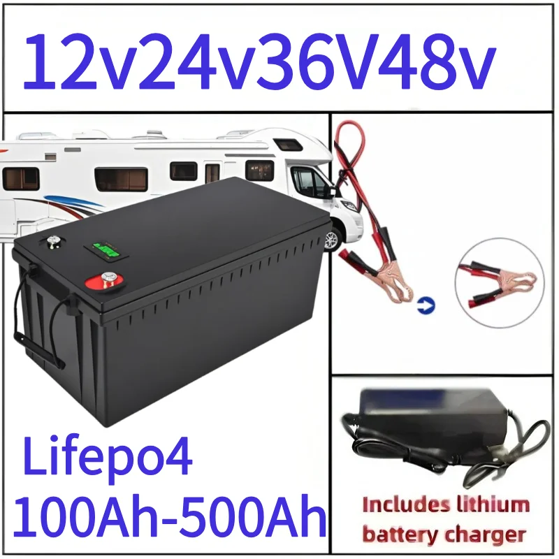 

12V 24V 36V 48V 100AH 150Ah 200AH 300Ah 400Ah li ion lithium battery bluetooth BMS APP for solar inverter EV Fishing boat