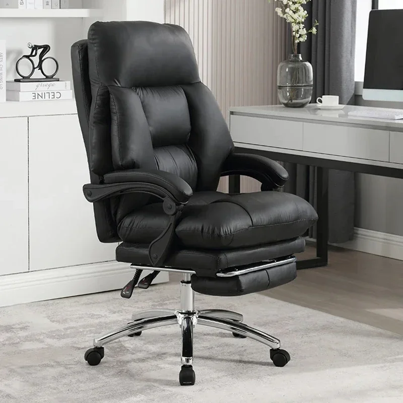 

Luxury Designer Office Chair Leather Recliner Lean Back Boss Computer Office Chair Study Silla Escritorio Office Furniture