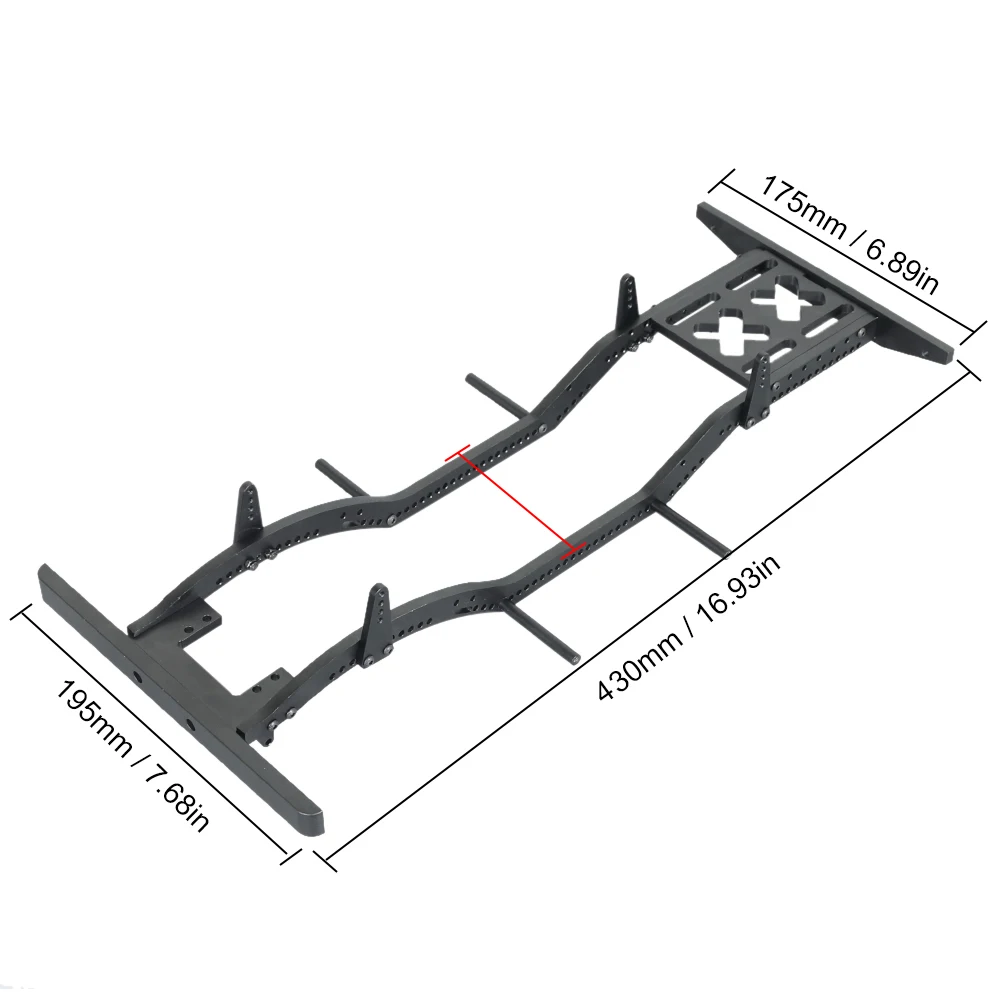 Metal Girder Frame Chassis for 1/10 RC Crawler Axial SCX10 D90 RC4WD DIY Upgrade Parts