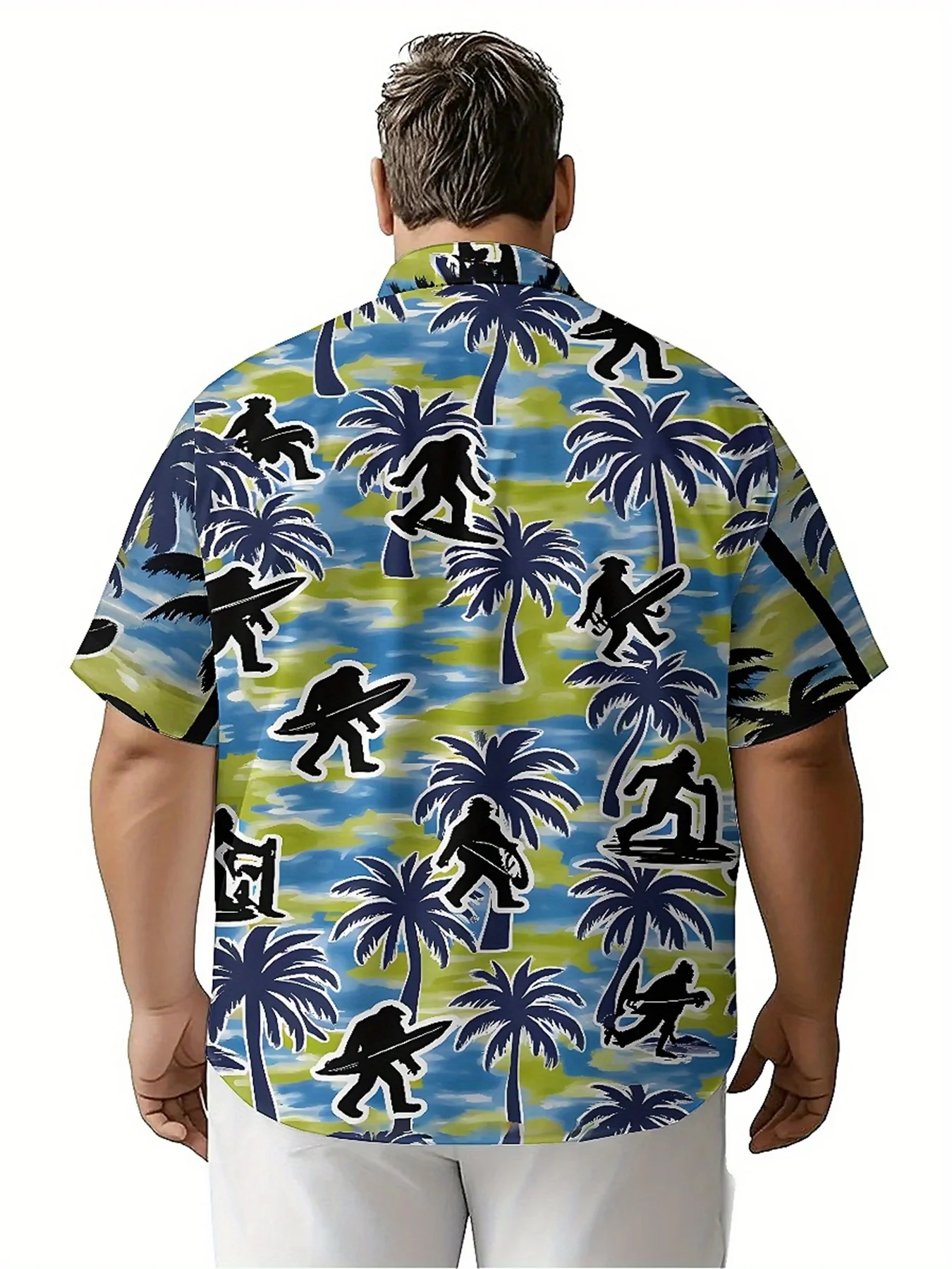 Men's Plus Size Hawaiian Shirts Amazon Hot Surfing Theme pattern,Unisex Baggy Aloha Shirts,summer Alternative Clothing