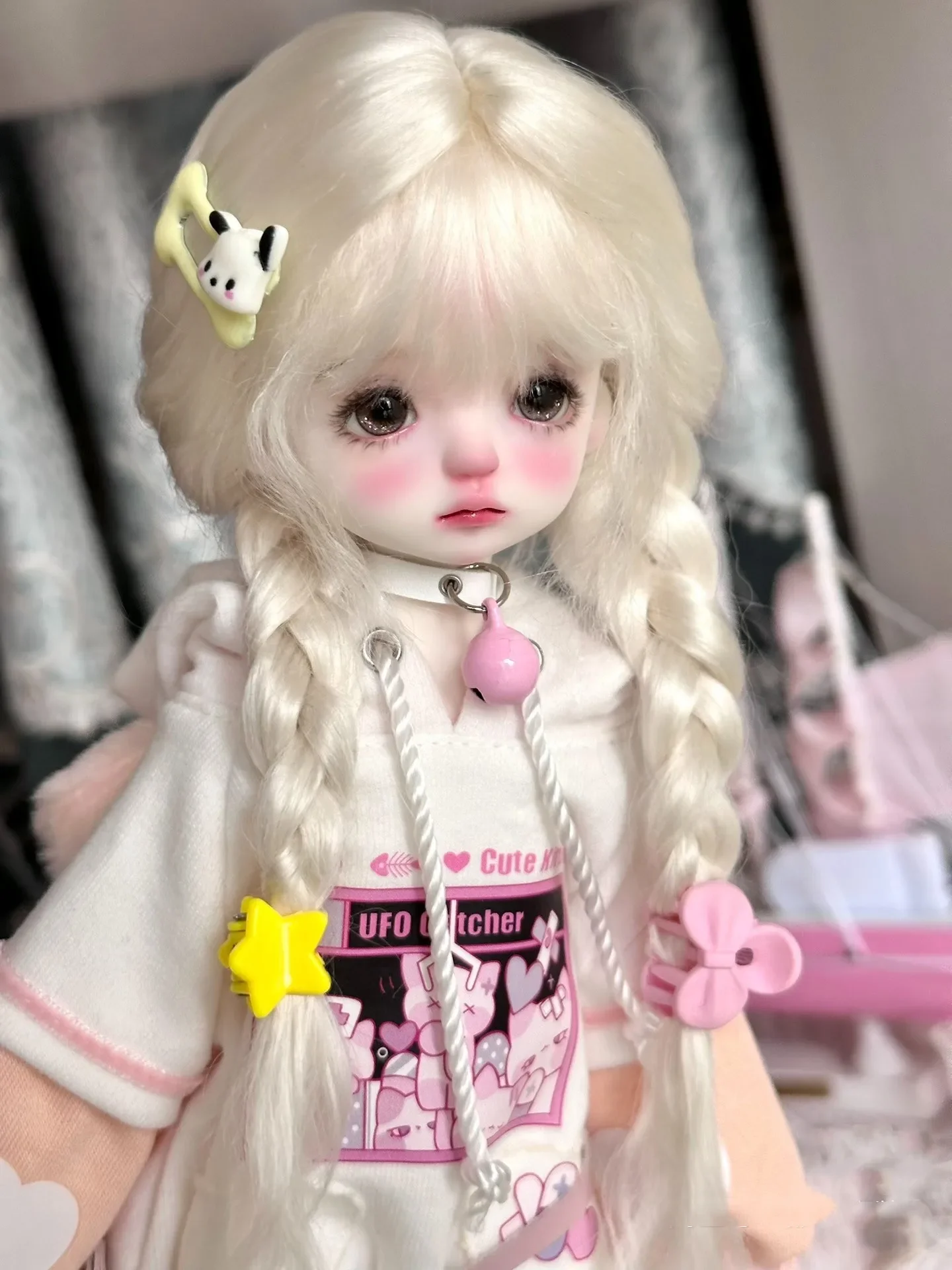인형용 머리카락 1/6 BJD 인형 머리카락, 모헤어 가발