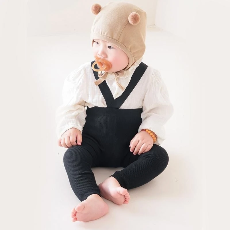J15U 0-3 Toddler Knitted Leggings Stretchy Tights Baby Suspenders Warmth Accessories - view 4
