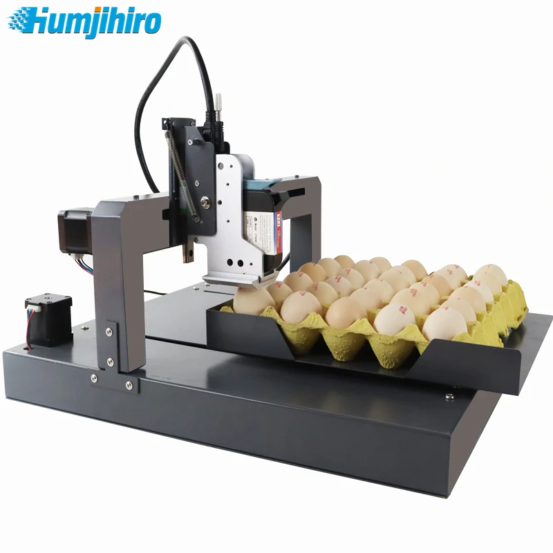 Tray Type XY Axis Egg Inkjet Printer 12.7mm Egg Coding Machine Whole Disk Printing Production Date Serial Number