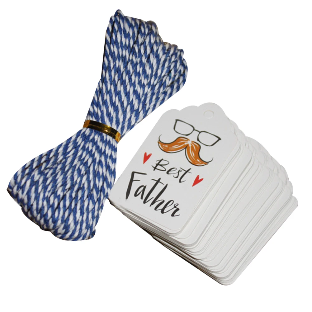 علامة هدية عيد الأب، علامات تزيين يدوية ورقية لسعر الملابس، بطاقات الطلاب، أغطية الكب كيك، علامات تعليق المرجعية