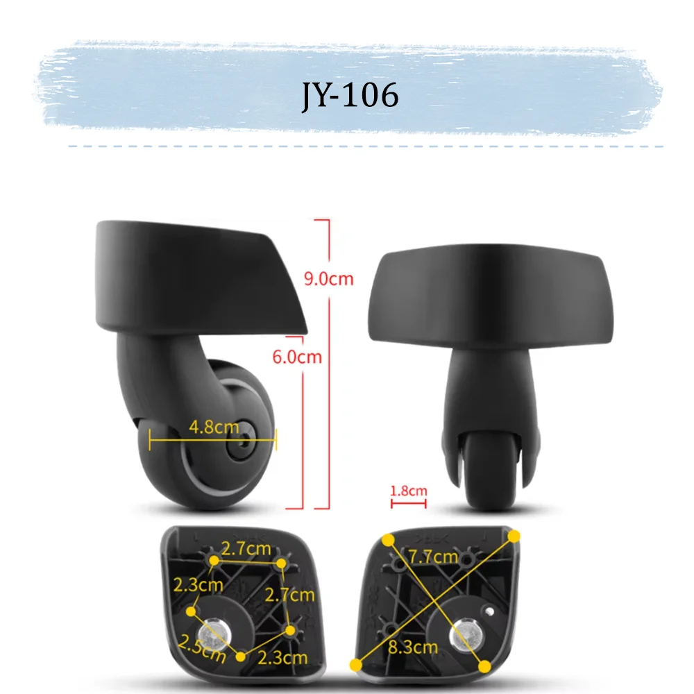 For Samsonite U72 JY-106 Universal Wheel Replacement Suitcase Rotating Smooth Silent Shock Absorbing Wheel Accessories Wheels