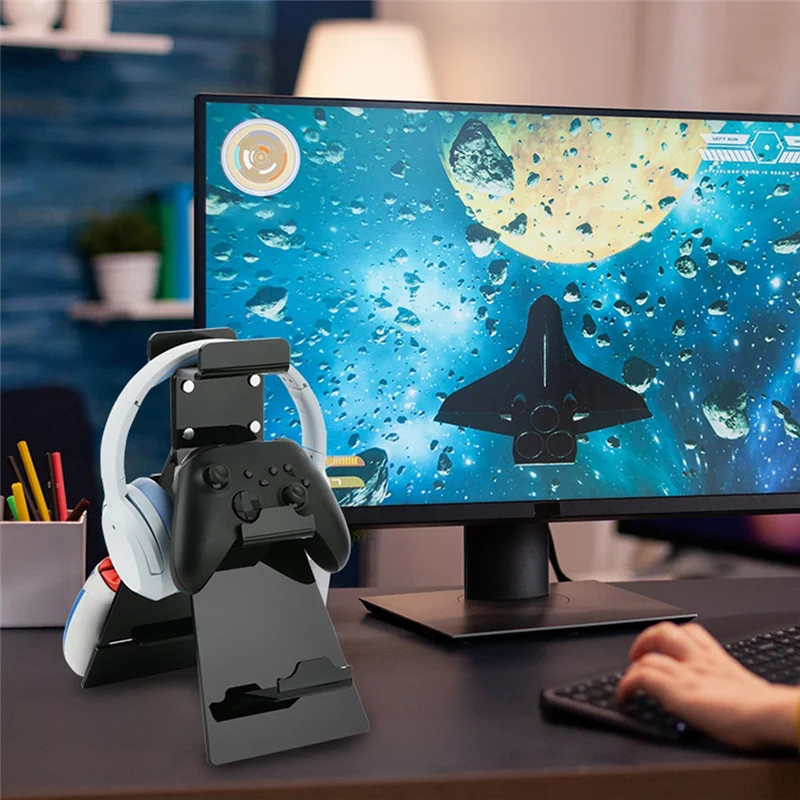 EF-Applicabile al gioco per controller Switch Supporto da tavolo Rack di archiviazione per cuffie Rack per accessori multifunzione