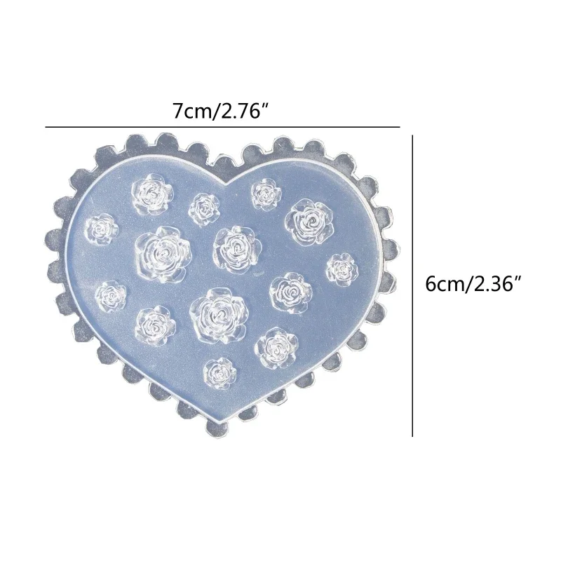 زهرة الورد مسمار الفن زينة الايبوكسي الراتنج العفن مسمار الحلي قالب من السيليكون
