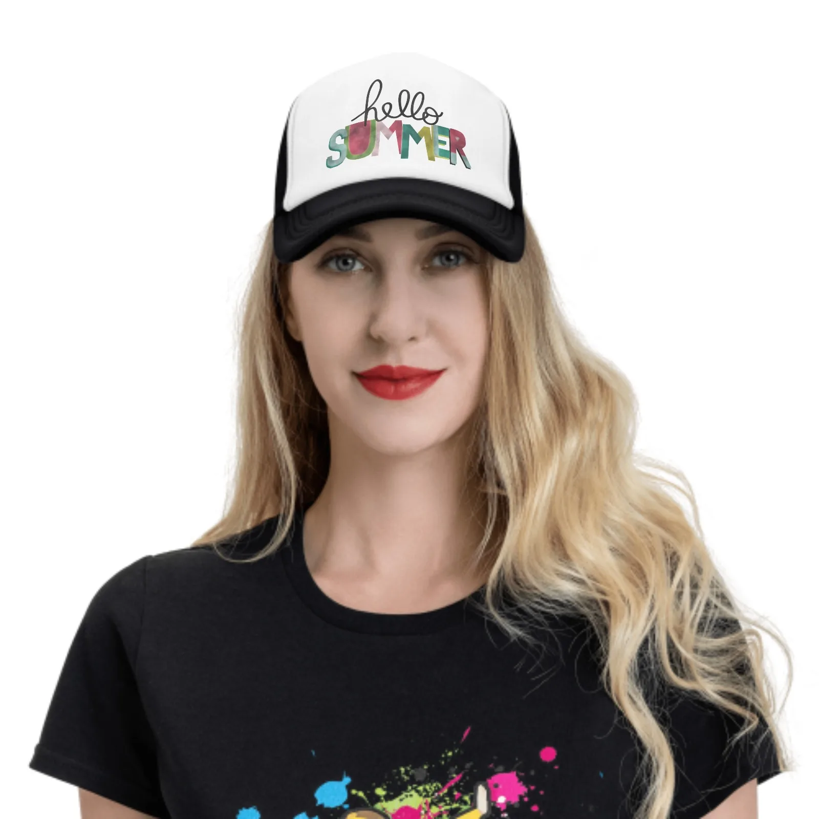 Hello Summer-Sombrero de béisbol ajustable para hombre y mujer, gorra de béisbol Unisex con parasol, estilo Hip Hop, ropa de calle, sombreros de camión para deportes al aire libre y Pesca