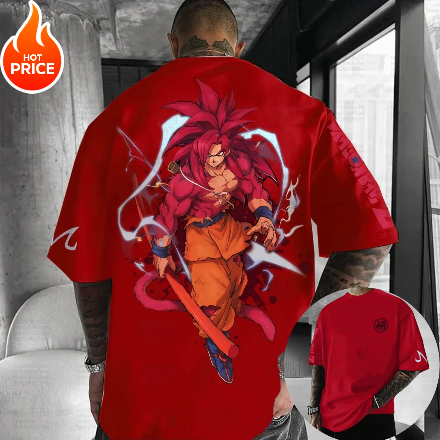 

Super Saiyan Anime Dragon Ball Harajuku Summer T-Shirt Men's Oversized Vintage Street Style Women's Casual Short-Sleeve Unisex