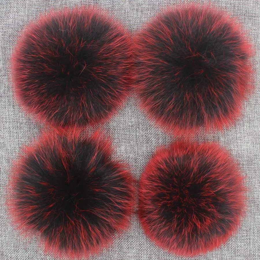 5PCS/lot DIY 15CM Hairball Hat Beanies Balls Real Fur Pompoms Wool Ball With Buckle Cap Shoes Bags Hairband Accessories Pom pom