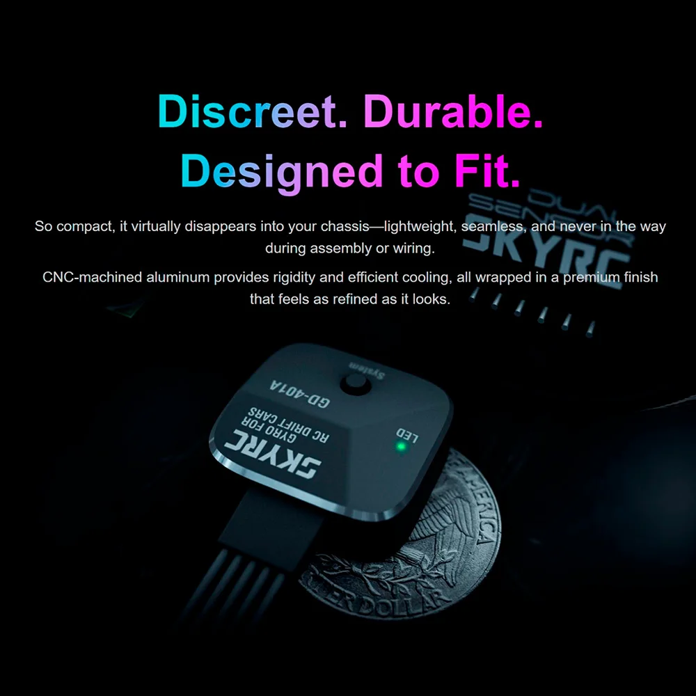 SkyRC GD-401A Drift-Gyro für RC-Autos mit 9 voreingestellten Kurven und One-Touch-Reverse-Funktion – Detail 9