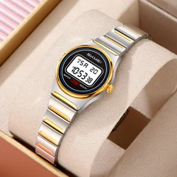 SKMEI Luxury Watches Waterproof Sports Ladies Small Dial Digital Stainless Steel Wristwatches Women Electronics Watch