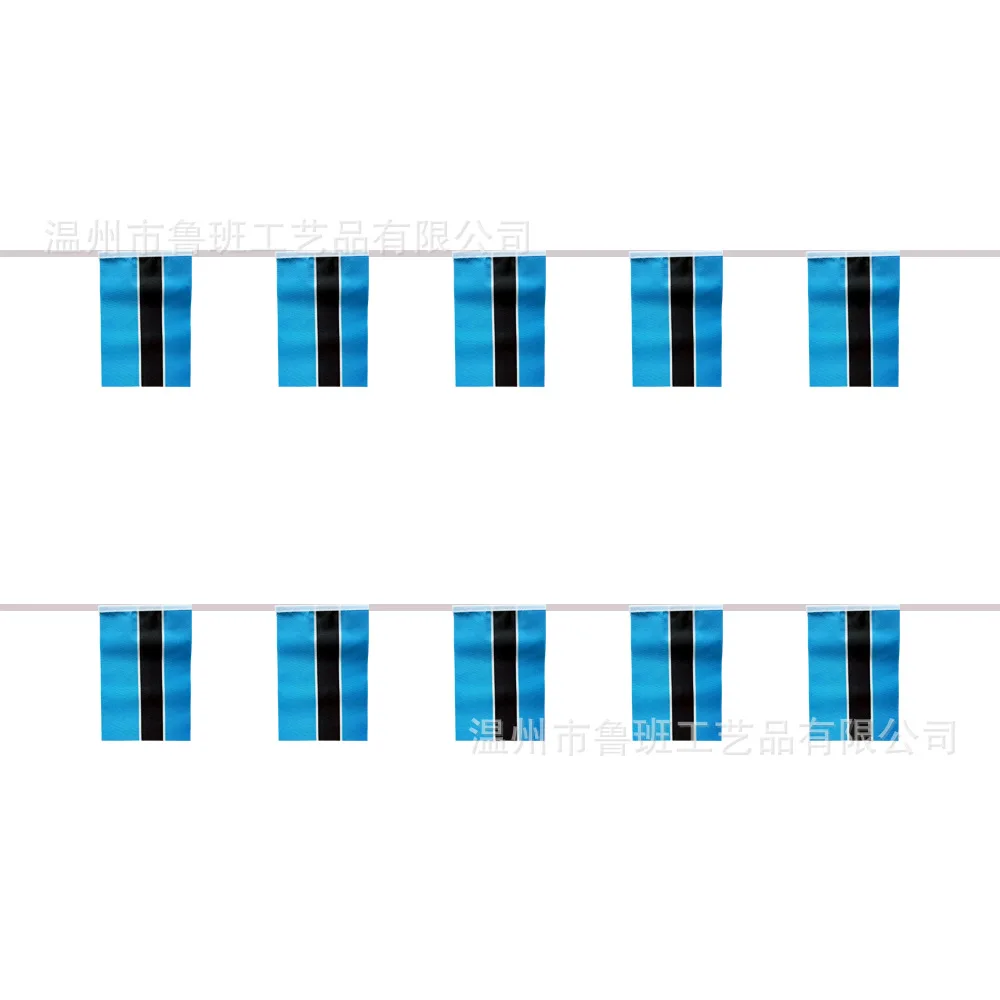SKY FLAG Botswana bunting flags 14x21cm 20pcs/lot Botswana String flags Pennant Banner for Festival Party decoration