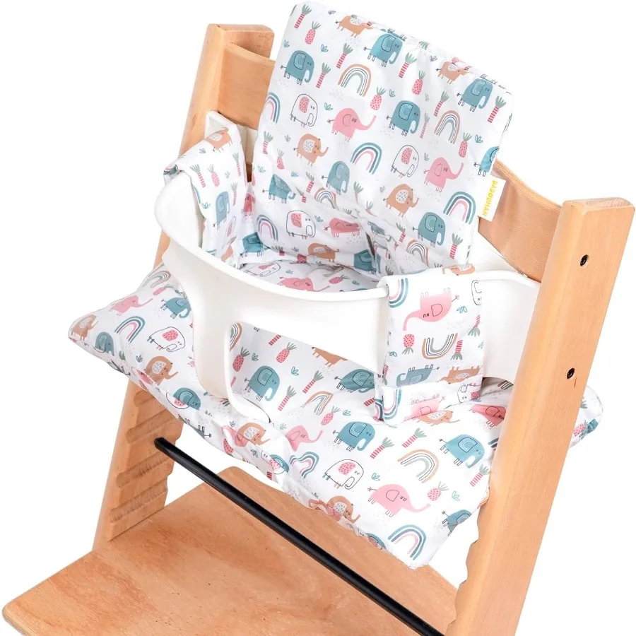 Cojín para asiento de silla de comedor suave, impermeable y Extra acolchado, cojín limpio para trona Stokke Tripp Trapp de 18 "de largo x 11" de ancho C