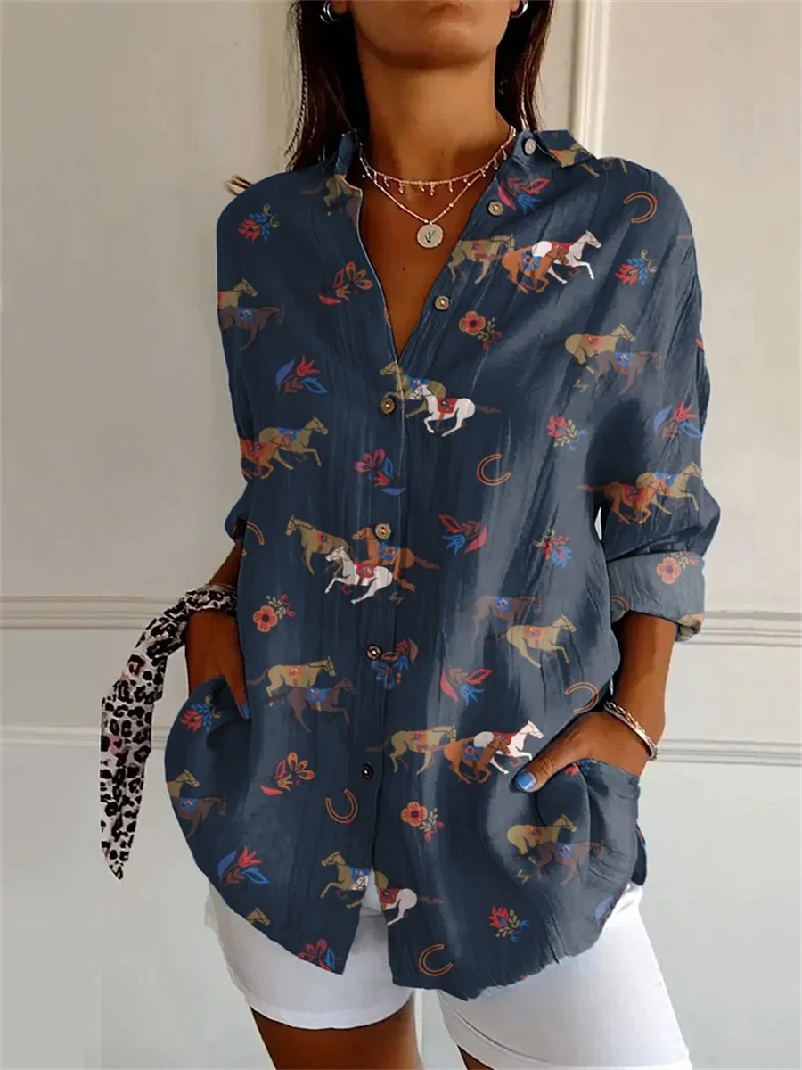 Summer Ice Cream Women Holiday Lapel Camisa Oversized Hawaiian Shirt 3d Printed Fashion Women Beach 3/4 Sleeve Shirt Tops