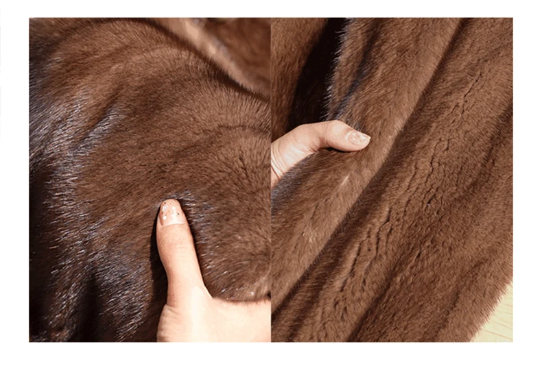 Lautaro Winter Long Brown Thick Warm Soft Faux Mink Fur Coat Women Puff Sleeve Elegant Luxury Chic Fluffy Furry Overcoat 2023