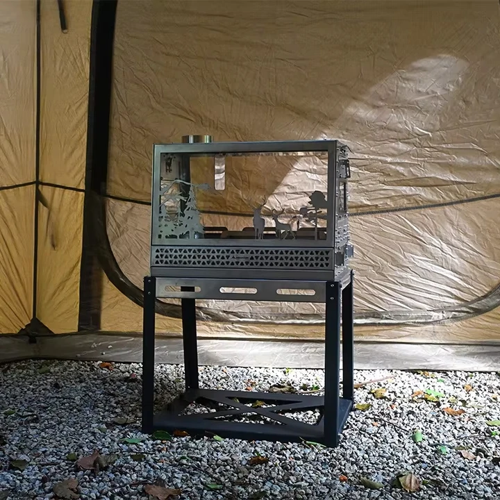 

Factory Manufactured Stainless Steel Tent Stove Highly Efficient Wood-Burning Fireplaces for Outdoor Tour Heating