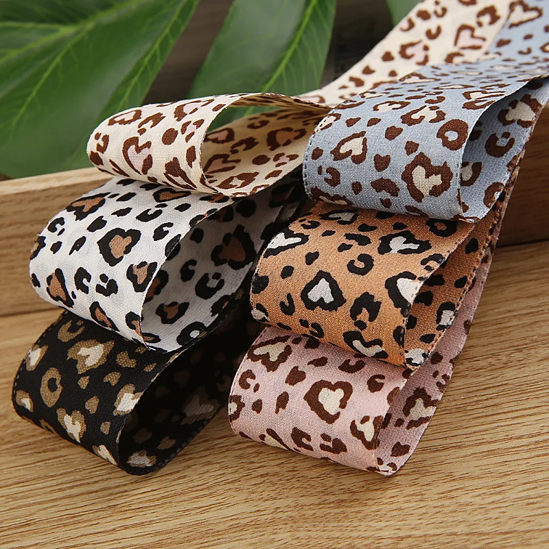 20 Yards Double-Sided Leopard Print Ribbon 10MM/25MM/40MM Wide for DIY Handmade Hair Bows Headwear Crafts And Home Decoration