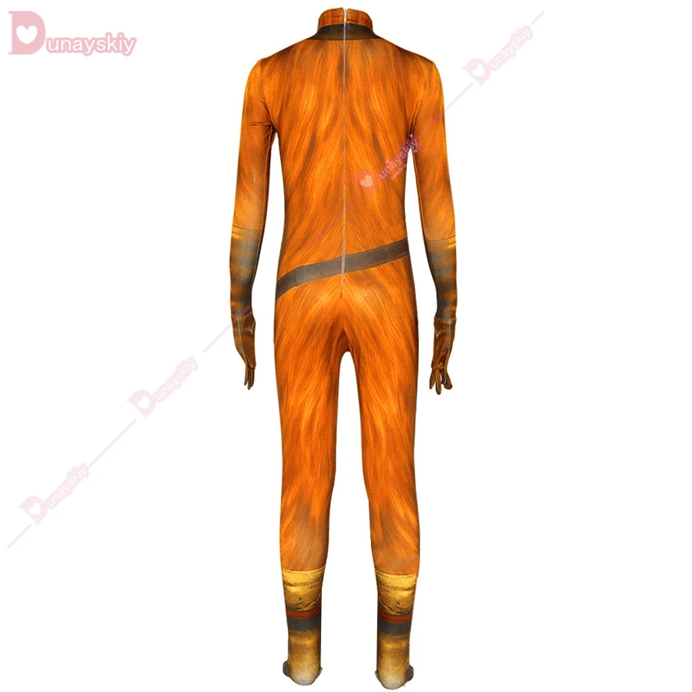 Adult Kids Puss Costume Cat in Boots Cosplay Bodysuit Onesie Unisex Puss Jumpsuit Cloak Halloween Outfits image 6