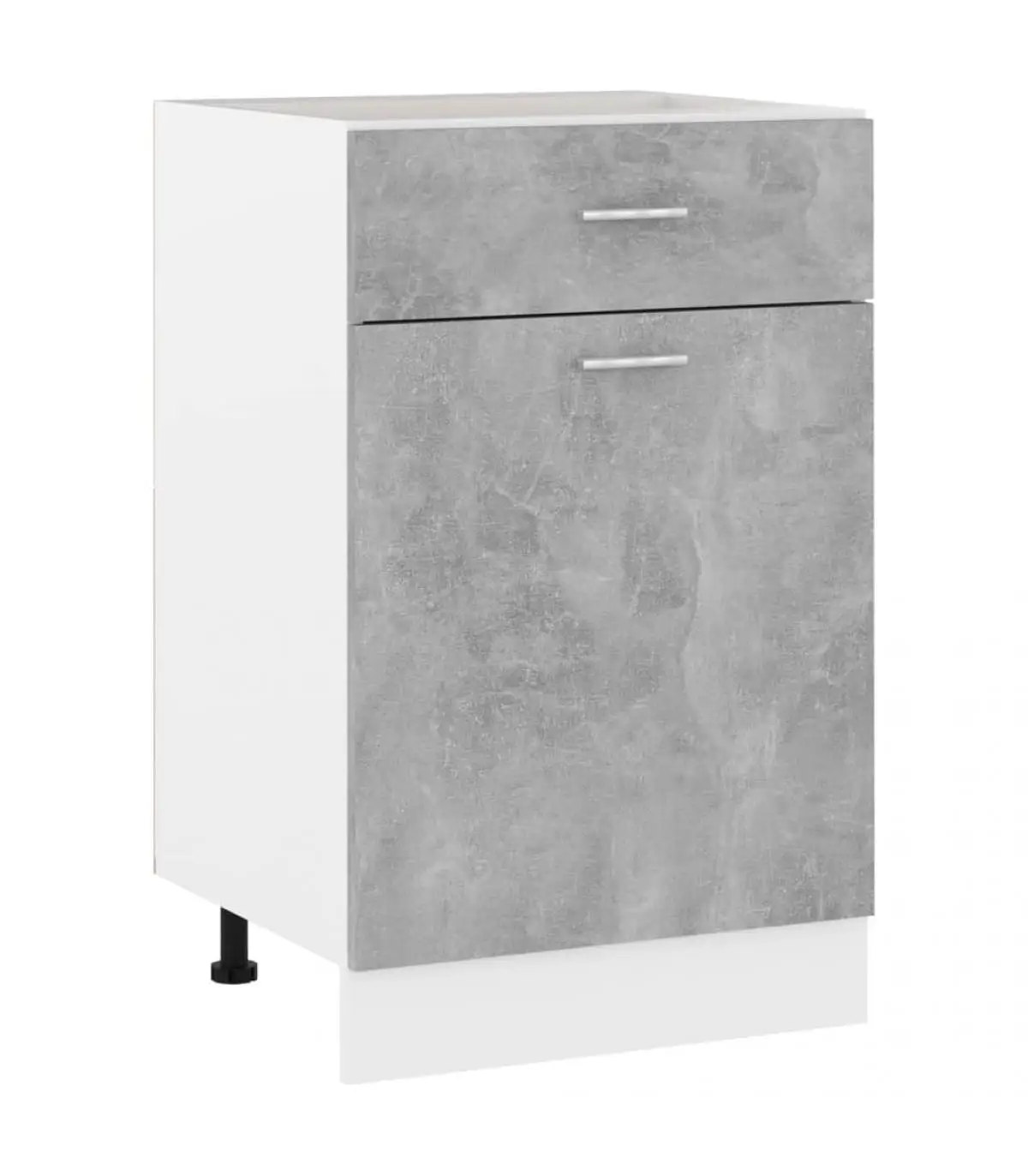 Kitchen cabinets lower cabinet gray concrete plywood drawer 50x46x81,5cm