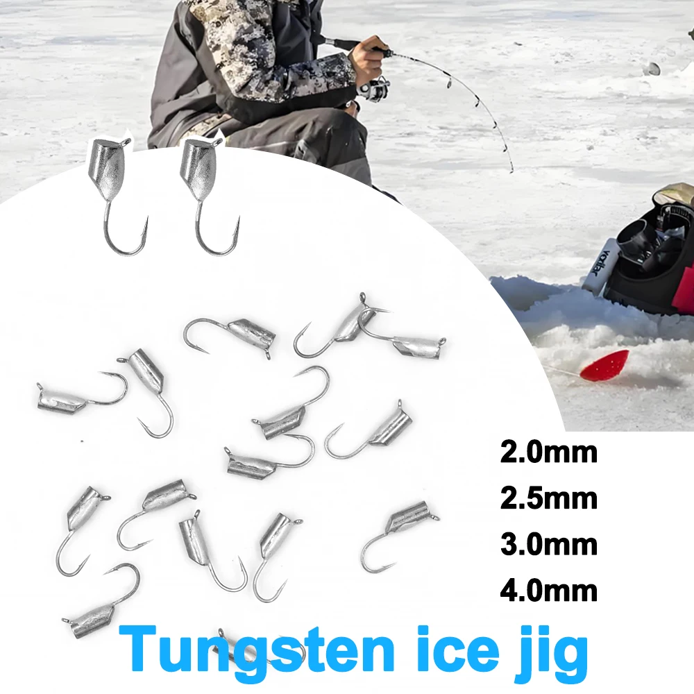 

Tungsten Ice Fishing Jig Head 2mm/2.5mm/3mm/4mm Deep Water Soft Lure Tungsten Ice Fishing Hayabusa Hook