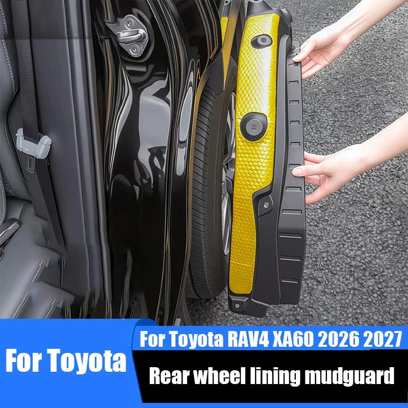 Rear wheel lining mudguard with soundproof cotton exterior protective components For Toyota RAV4 XA60 Wildlander 2026 2027