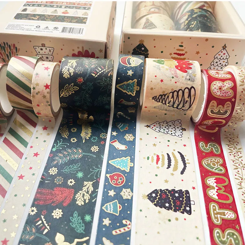 christmas washi tape set holiday gift decoration masking tape washitapes washi stickers tapes scrapbook journaling supplies