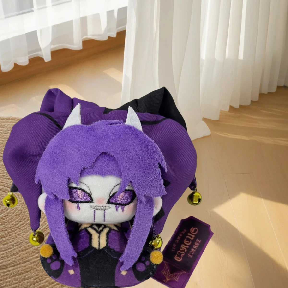 

10cm The Freak Circus pierrot Plush Doll Keychain Keyring Cosplay Plush Stuffed Doll Body Cartoon Props XMAS Gift