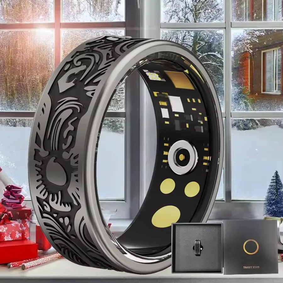 

2025New Smart Ring Men's and Women's Heart Rate Oximetry Multi-Sport Mode for Android and iOS