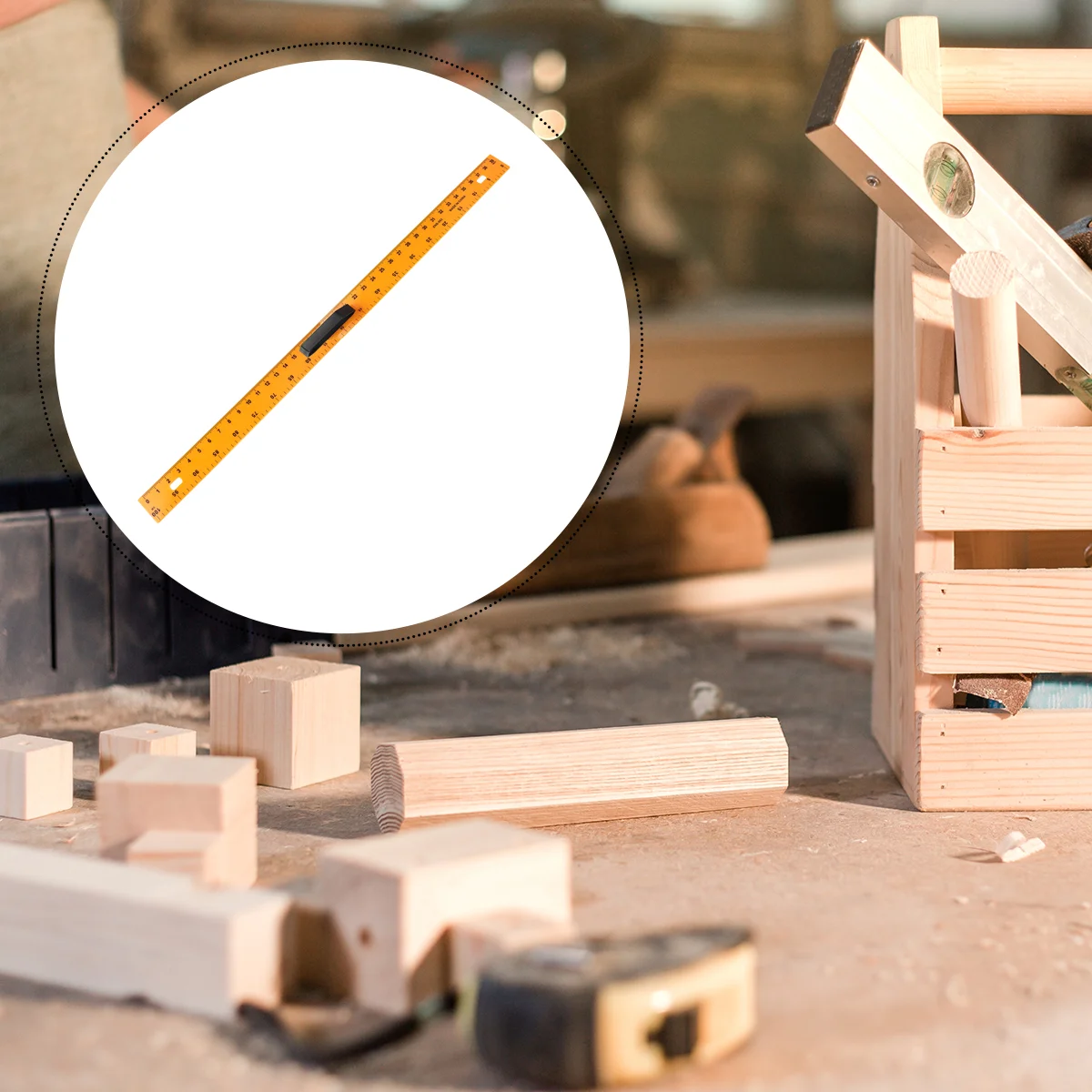 Teaching Meter Stick Safe Ruler Plastic Math Tool Desktop Adjustable Length Measuring Sectional for